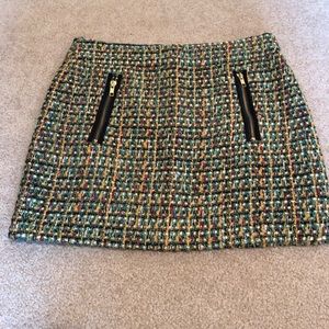 J. Crew Tweed Mini Skirt Size 2